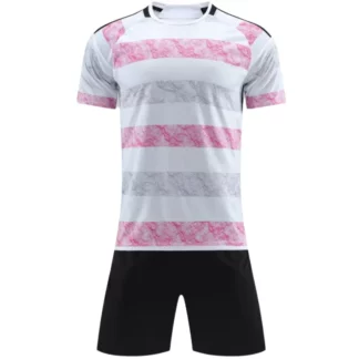 Custom White Pink Soccer Uniform Kit