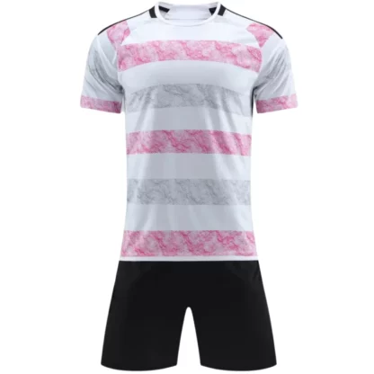 Custom White Pink Soccer Uniform Kit