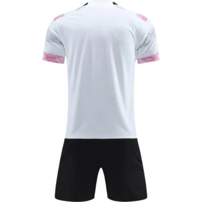 Custom White Pink Soccer Uniform Kit - Image 2