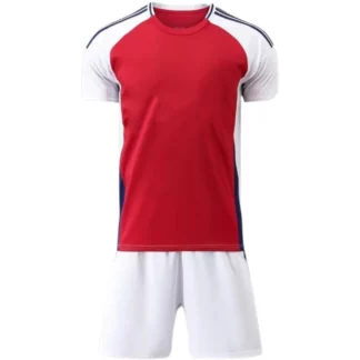 Custom White Red Soccer Uniform Kit