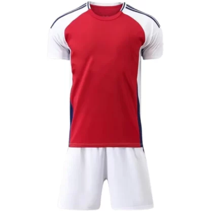 Custom White Red Soccer Uniform Kit