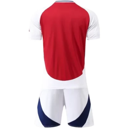 Custom White Red Soccer Uniform Kit - Image 2