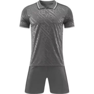 Custom Grey Soccer Uniform Kit