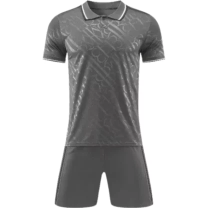 Custom Grey Soccer Uniform Kit