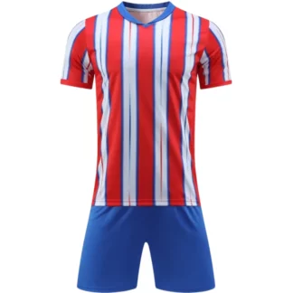 Custom Red White Soccer Uniform Kit