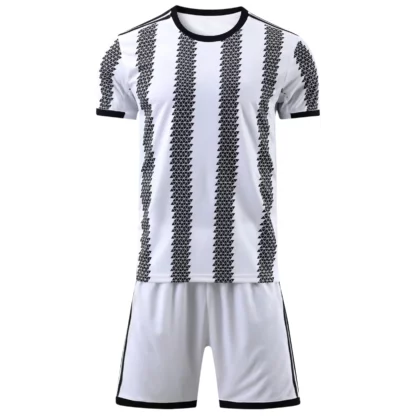 Custom Black White Soccer Uniform Kit