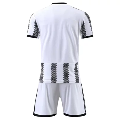 Custom Black White Soccer Uniform Kit - Image 2