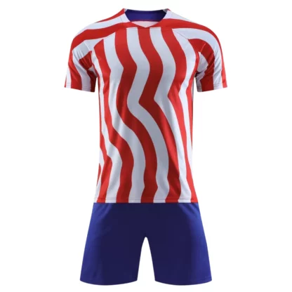 Custom Red White Soccer Uniform Kit