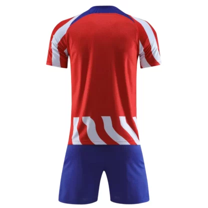 Custom Red White Soccer Uniform Kit - Image 2
