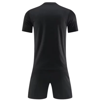 Custom Black Red Soccer Uniform Kit - Image 2