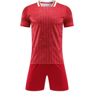 Custom Red Soccer Uniform Kit