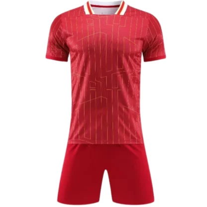 Custom Red Soccer Uniform Kit