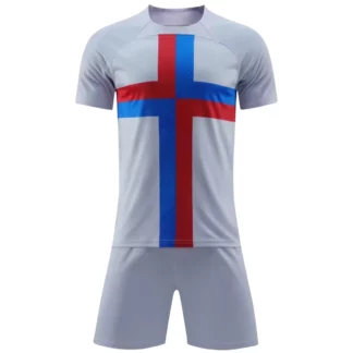 Custom Grey Soccer Uniform Kit