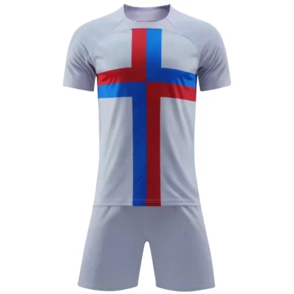 Custom Grey Soccer Uniform Kit