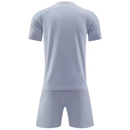 Custom Grey Soccer Uniform Kit - Image 2