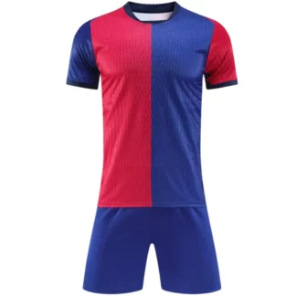 Custom Red Royal Blue Soccer Uniform Kit