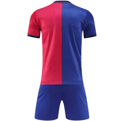 Custom Red Royal Blue Soccer Uniform Kit - Image 2